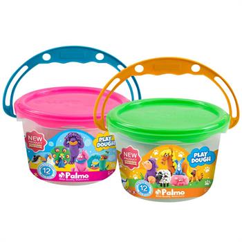 خمیر سطلی 12رنگ پالمو