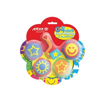 رنگ انگشتی 4 رنگ با مهر وغلطک آریا کد 7030